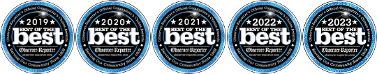 Observer Reporter Best of the Best badges 2019 - 2023