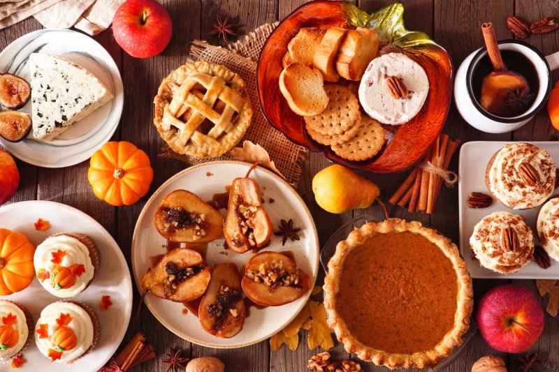 An assortment of Thanksgiving desserts